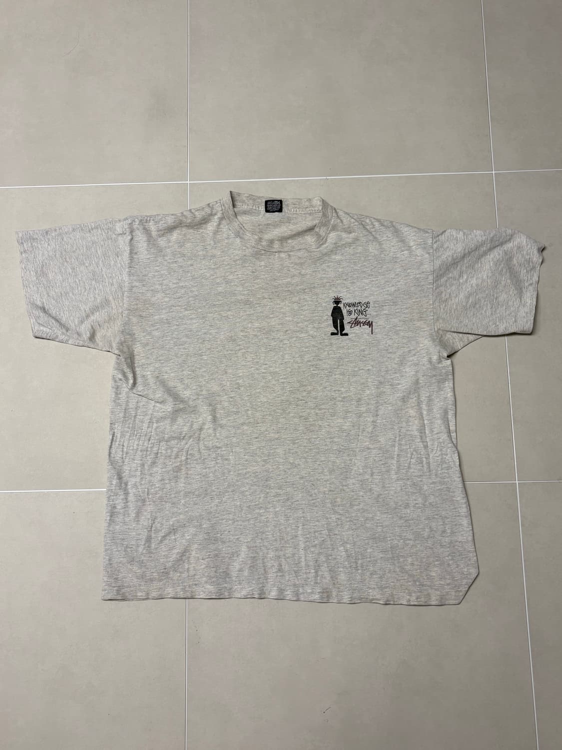 90s 스투시 ‘Knowledge is King’ 티셔츠 상품이미지2