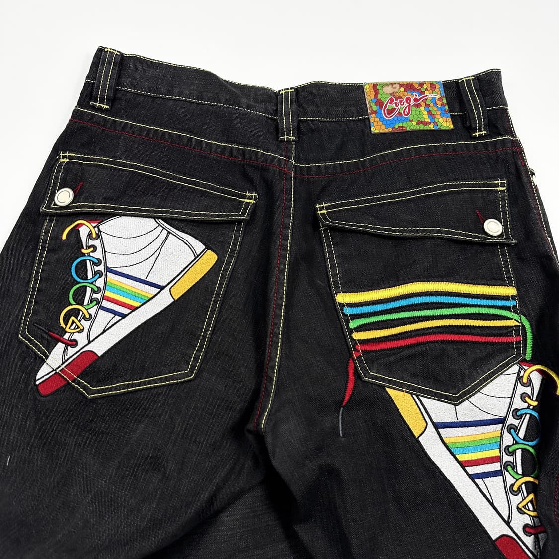 34 COOGI 쿠지 자수 엔지니어드 와이드 생지 데님팬츠 상품이미지5