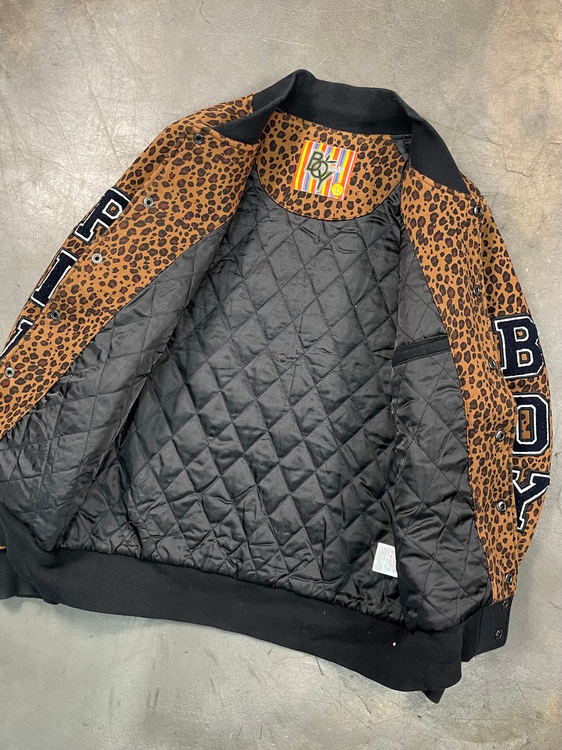 플레이보이 레오파드 퀼팅 바시티 자켓 상품이미지5