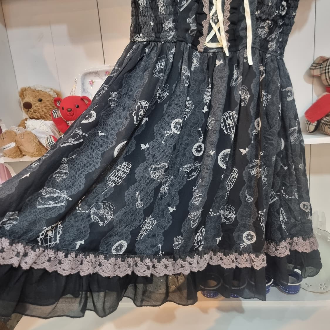 axes femme(엑시즈팜) 다크 로맨틱 쉬폰 원피스 상품이미지2