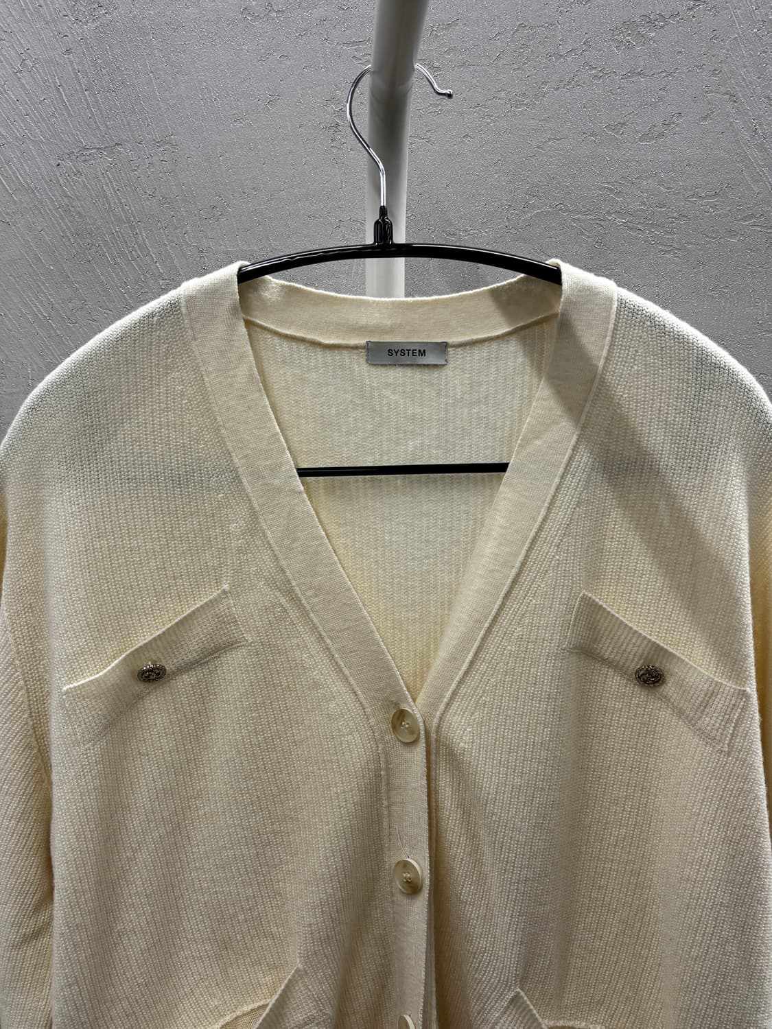 SYSTEM 크림색 가디건 90 상품이미지3