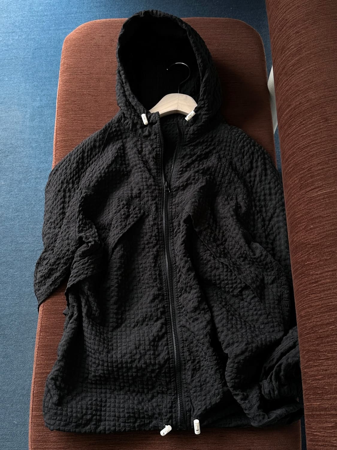 Design volume fabric zip easy parka 상품이미지1