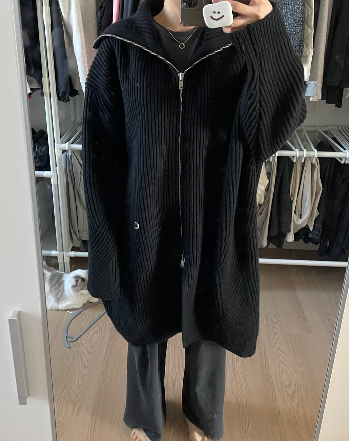 렉토 남성 롱 가디건 L 상품이미지4