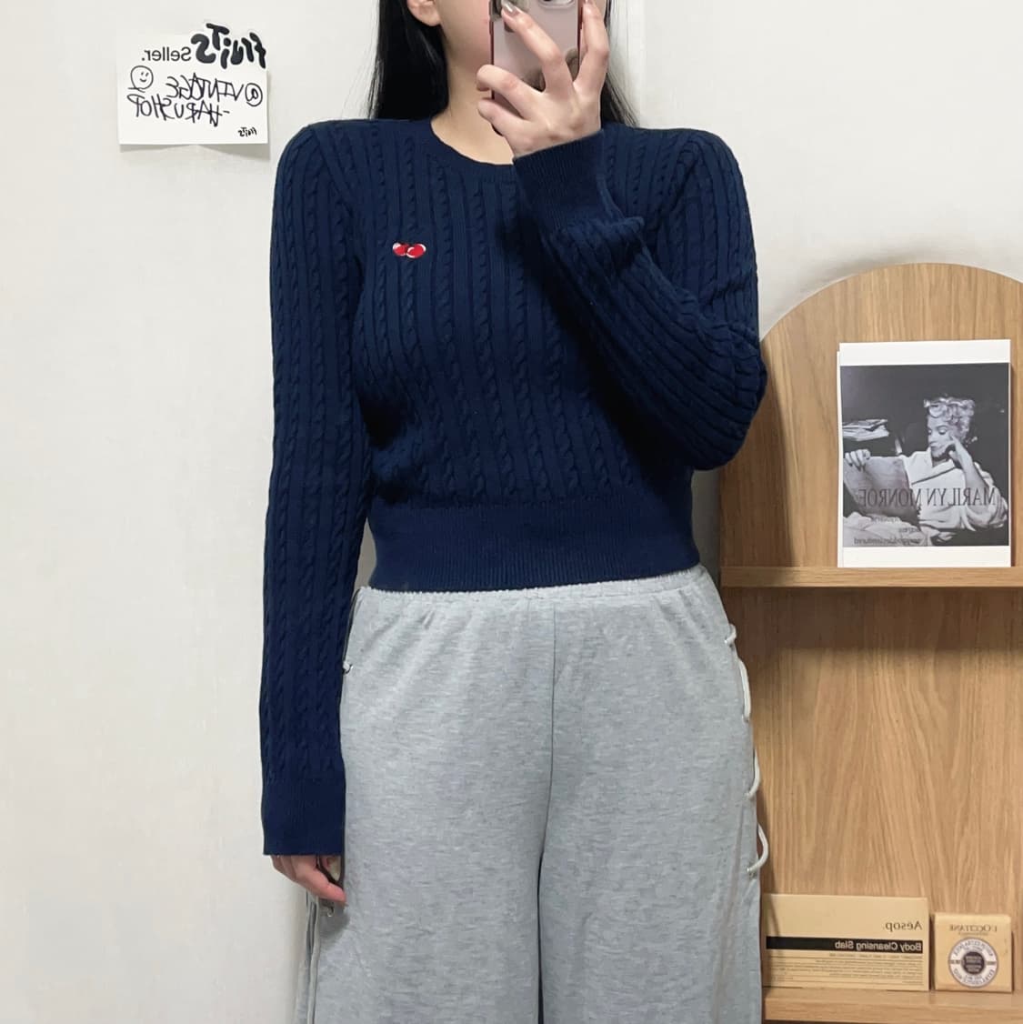 [정품] 키르시 네이비 꽈배기 니트 [ 1 ] 상품이미지2