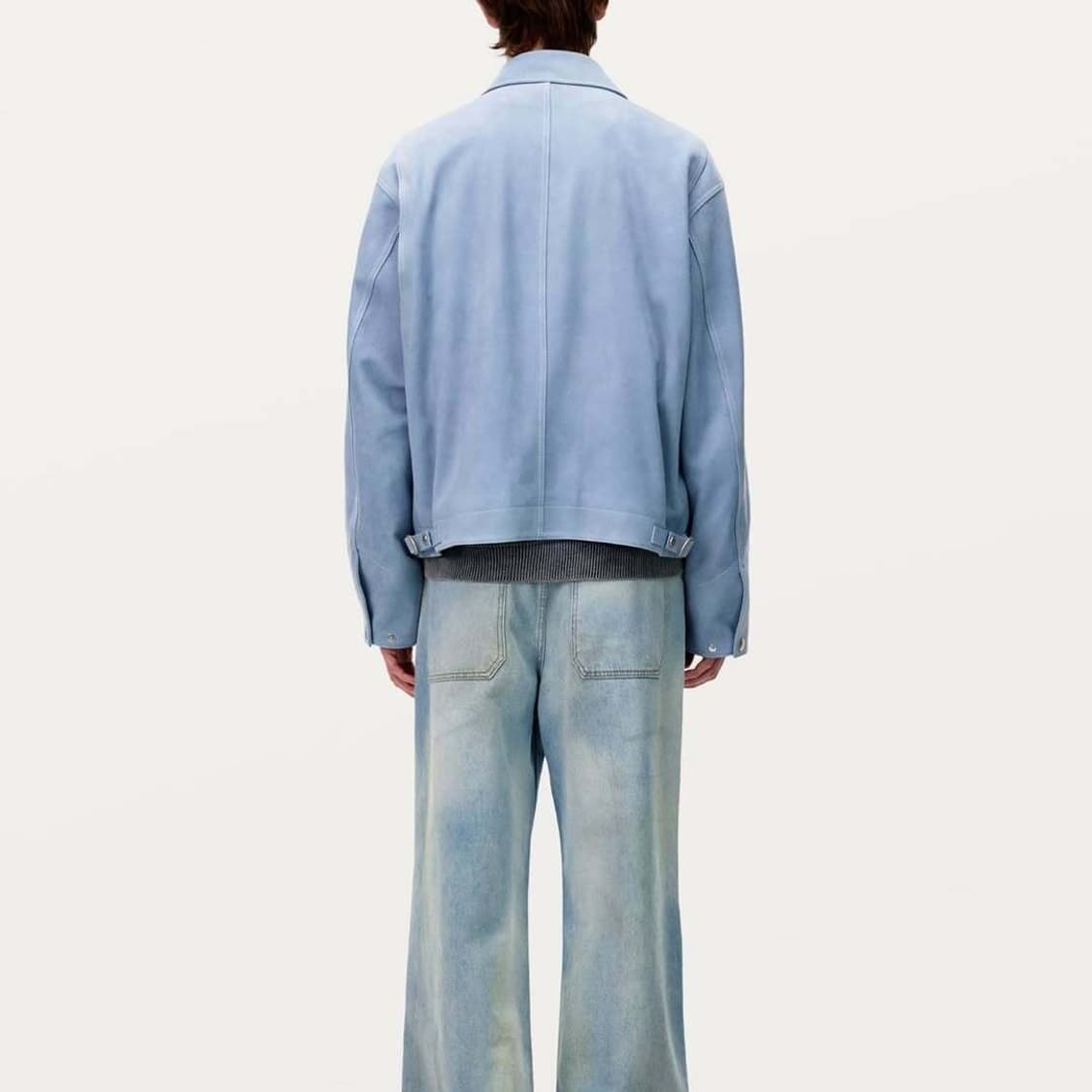 솔리드옴므 25ss 블루 에센셜 레더 스웨이드 자켓 48사이즈 상품이미지8