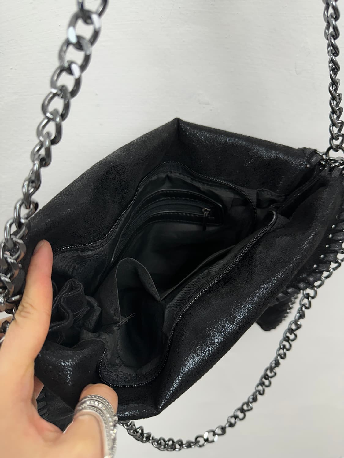 Triple Chain Foldover Shoulder Bag 상품이미지6
