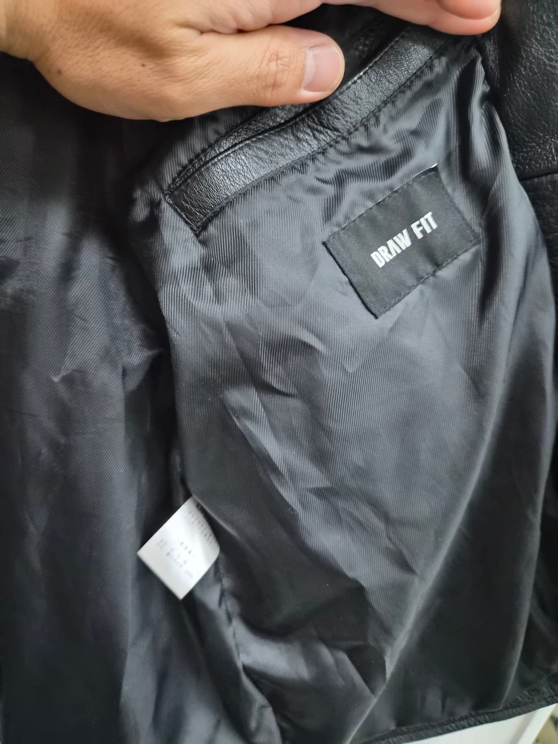 XL) DRAW FIT 드로우핏 소가죽 라이더 자켓 팝니다 상품이미지4