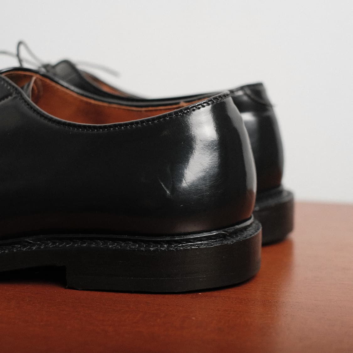 알든9901 10.5D사이즈 블랙 코도반 플레인토 더비 상품이미지5