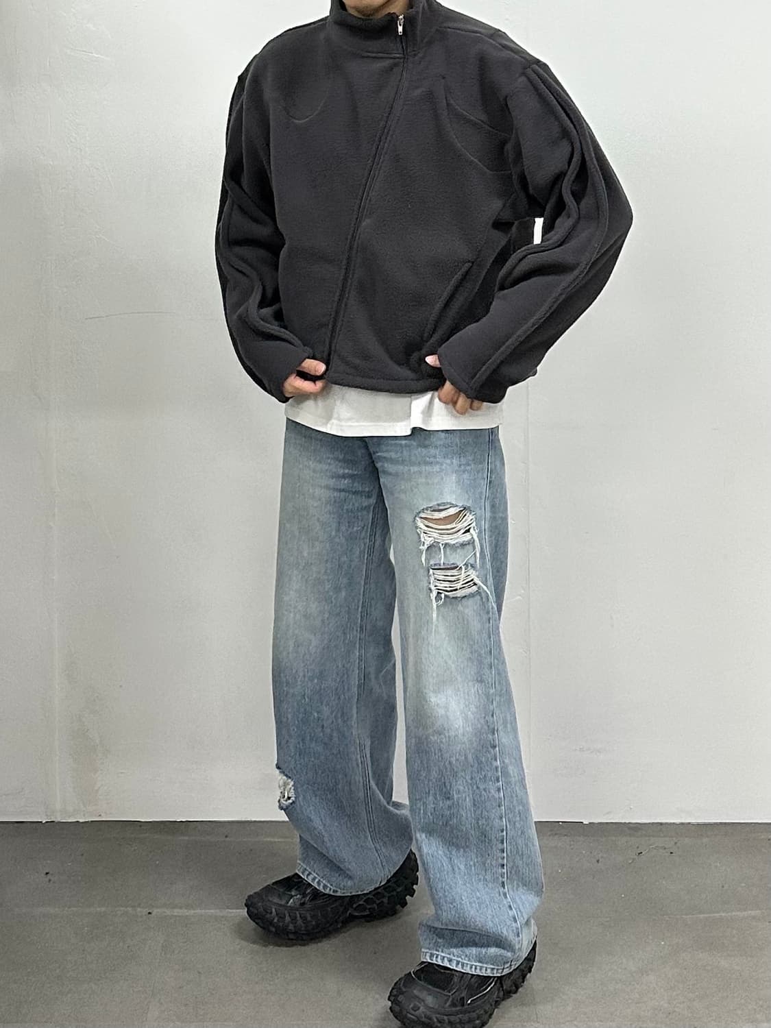 L) 9999아카이브 웨이브 플리스 자켓 상품이미지4