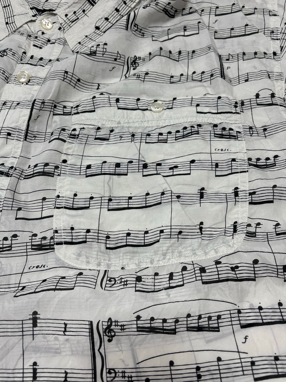 Music Score Silk Shirt 상품이미지7