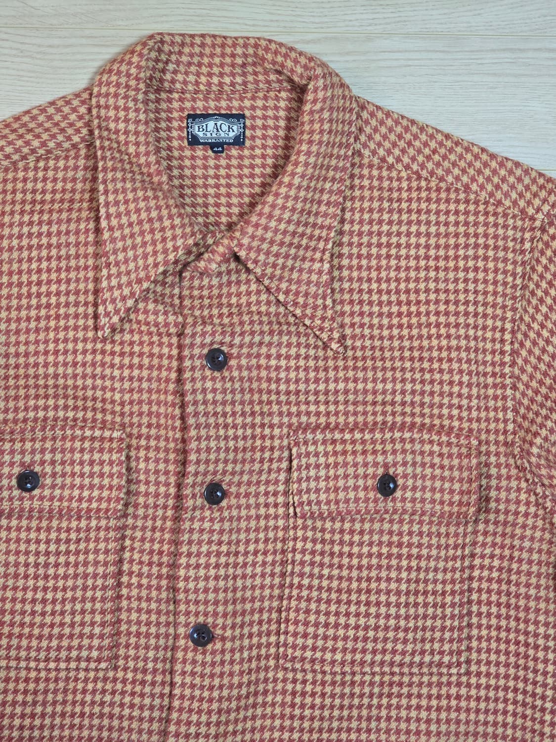 Black sign 블랙사인 울 패턴 셔츠 44 상품이미지4