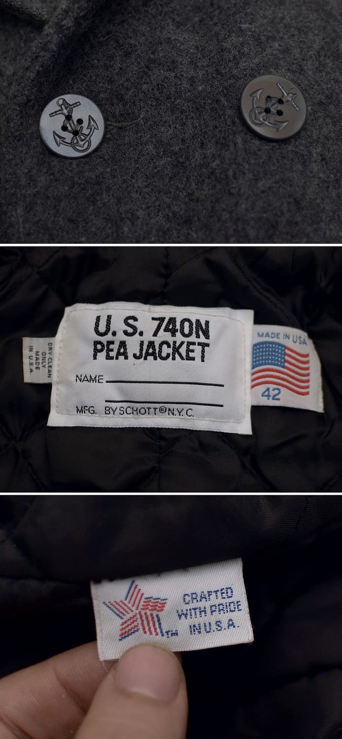 쇼트 USA 740N 부클 크래프트울 더블 피코트 자켓 (42/105) 상품이미지9