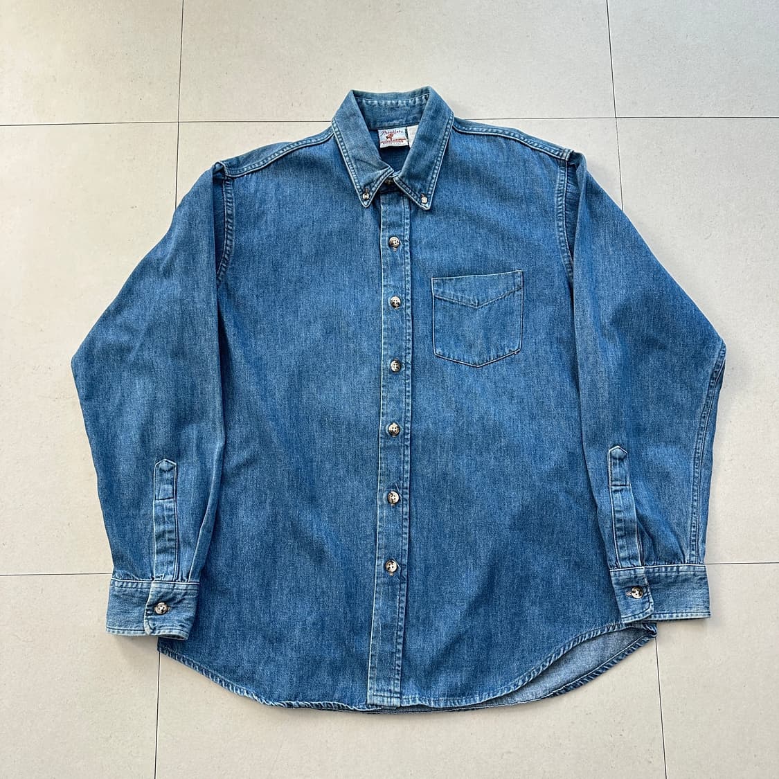 80s 빈티지 Prentiss 데님 셔츠 MADE IN USA 워크셔츠  상품이미지1