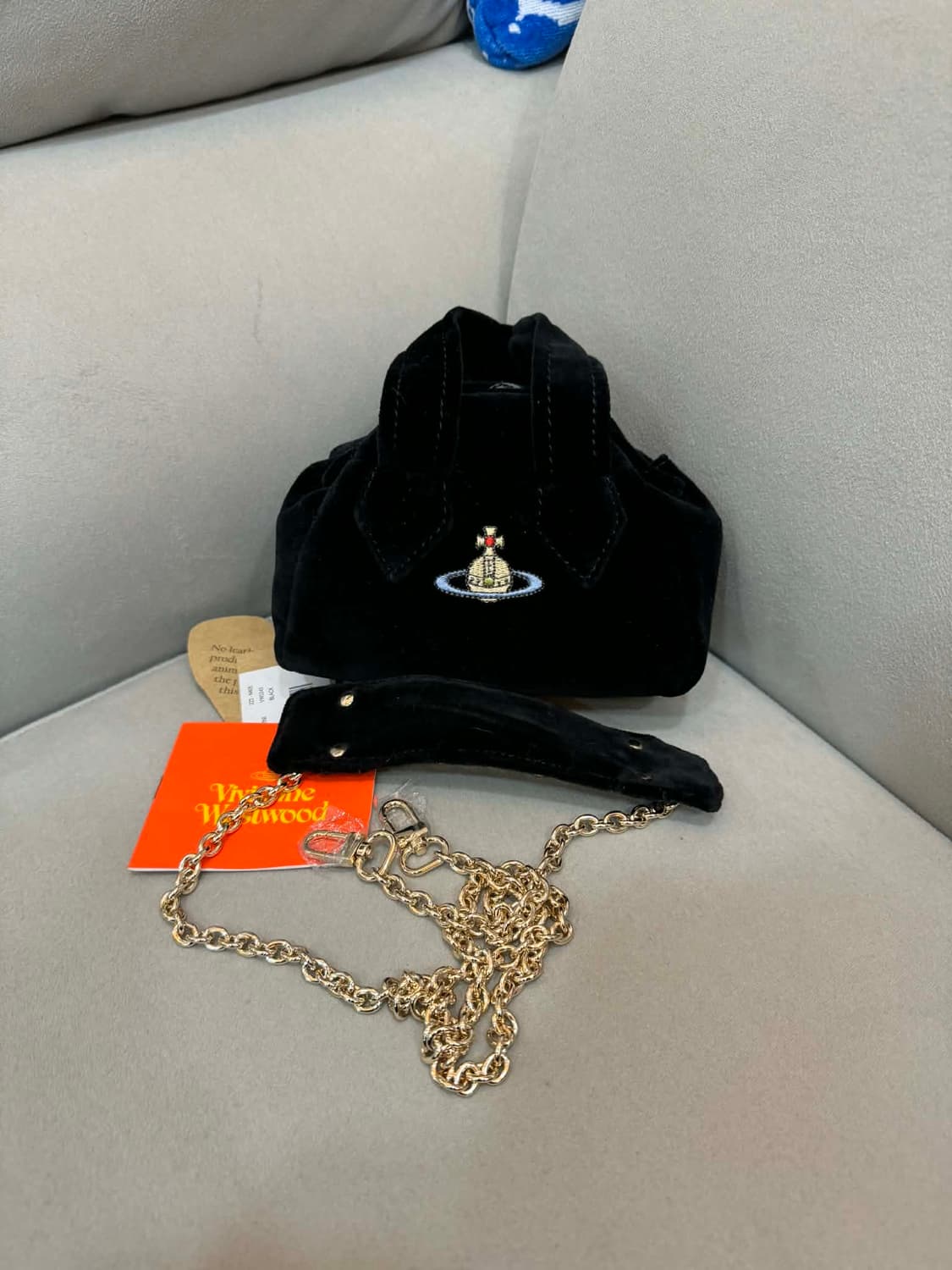 새상품 비비안웨스트우드 벨벳 미니 야스민백  상품이미지1