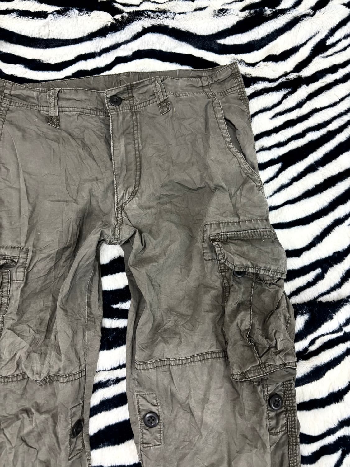 Grunge Mood Khaki Cargo Pants 상품이미지8