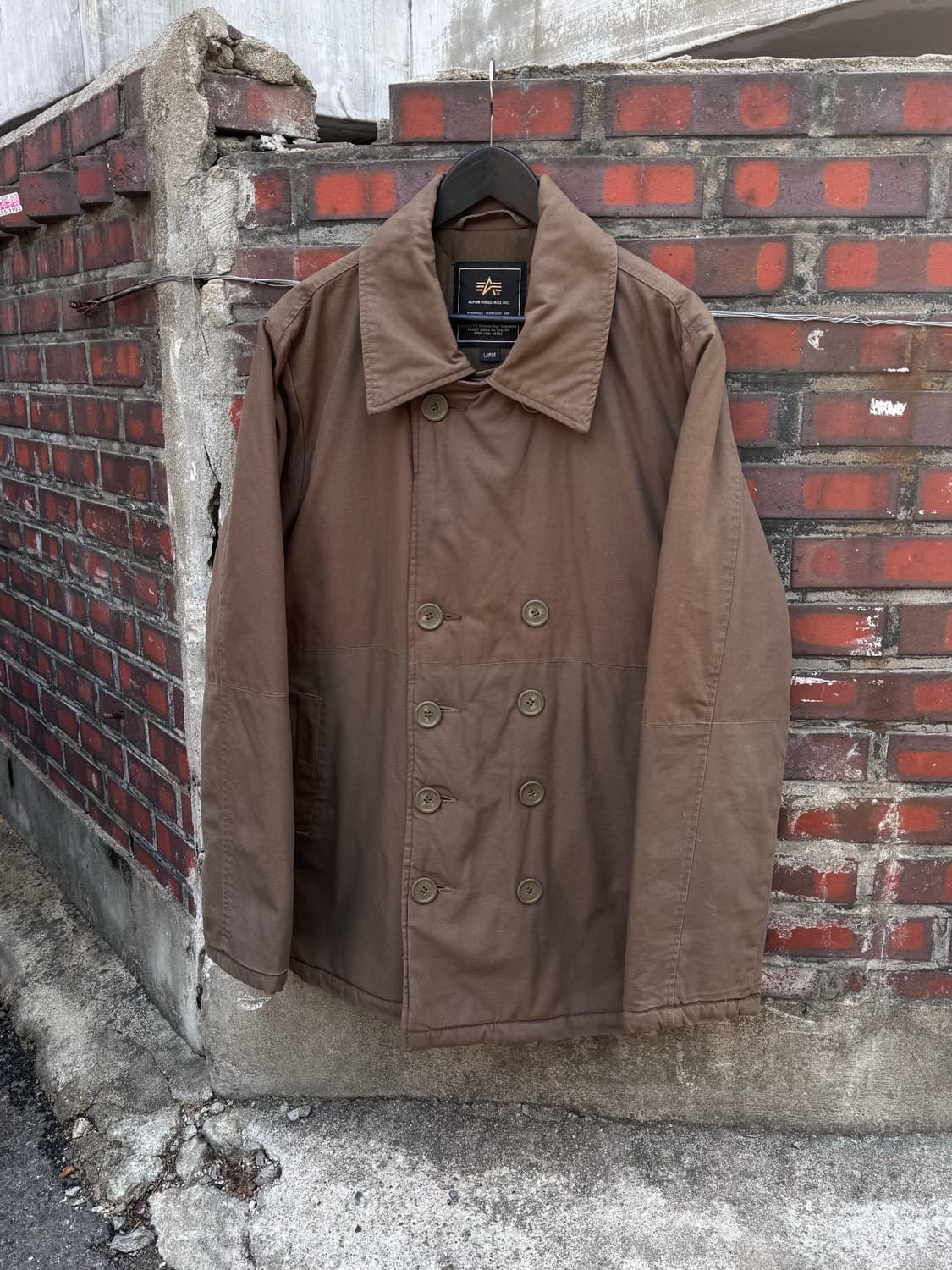 알파인더스트리 이스턴 컬러블럭 피코트 자켓  상품이미지2