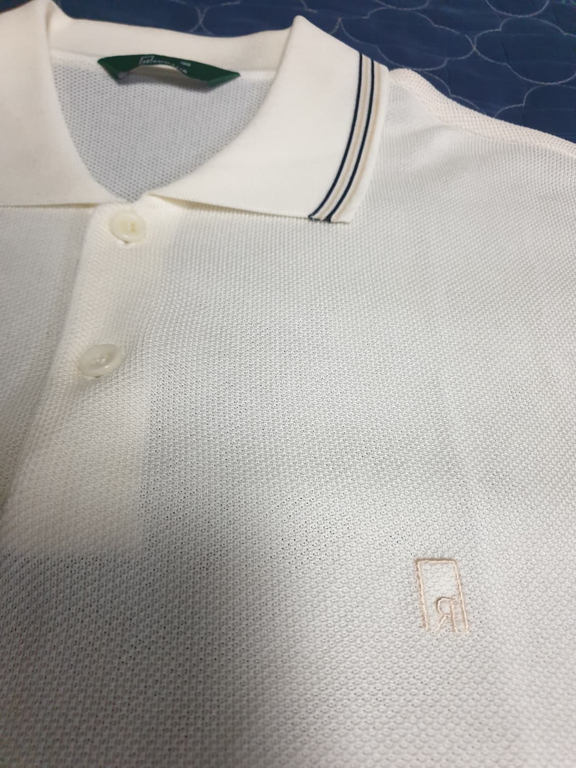 (빈티지) 로가디스 그린라벨 워셔블 하찌 반팔 카라티 아이보리 (100) 상품이미지2