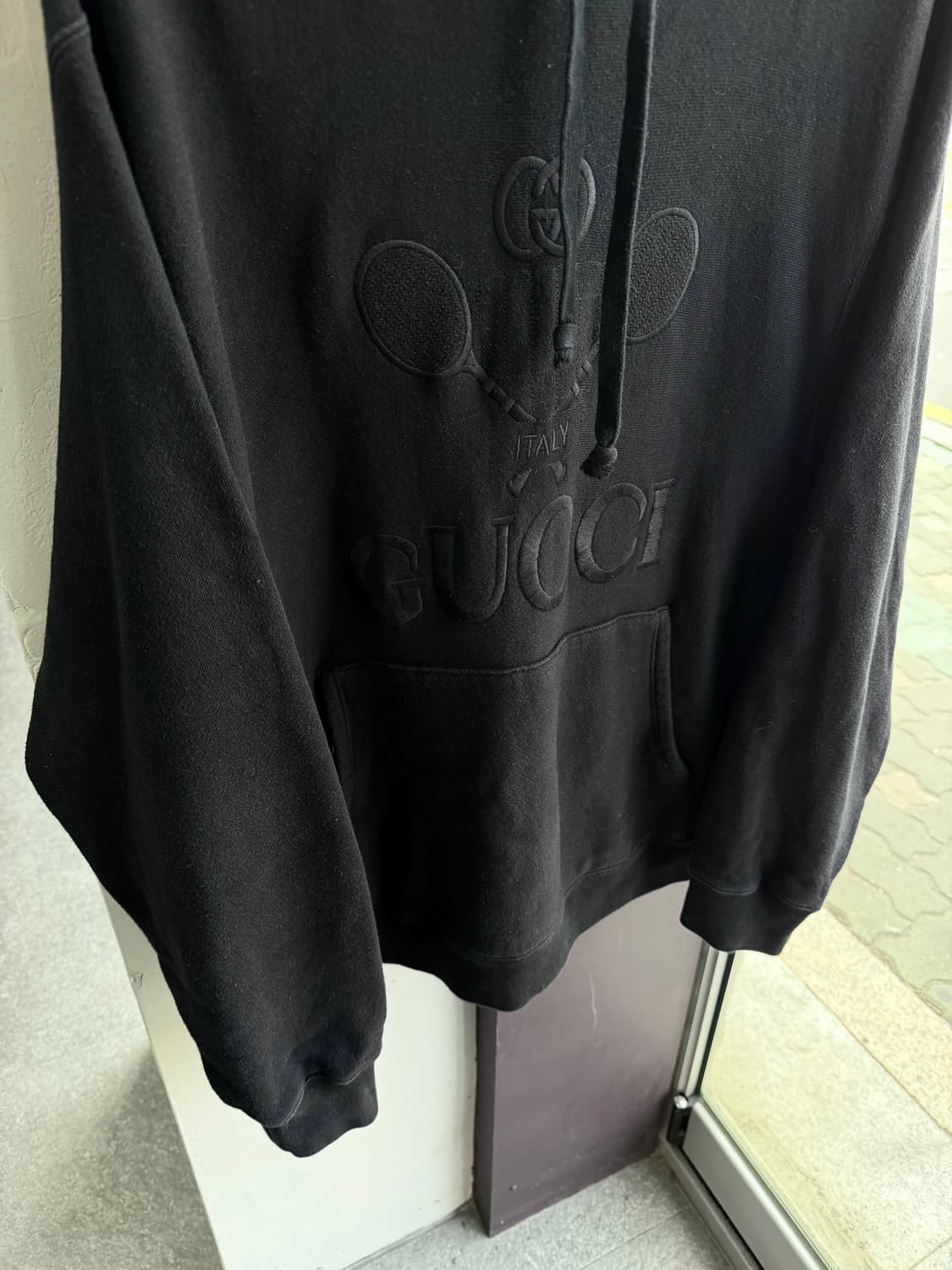 XL/ 구찌 테니스 자수 로고 오버 후드티 상품이미지4