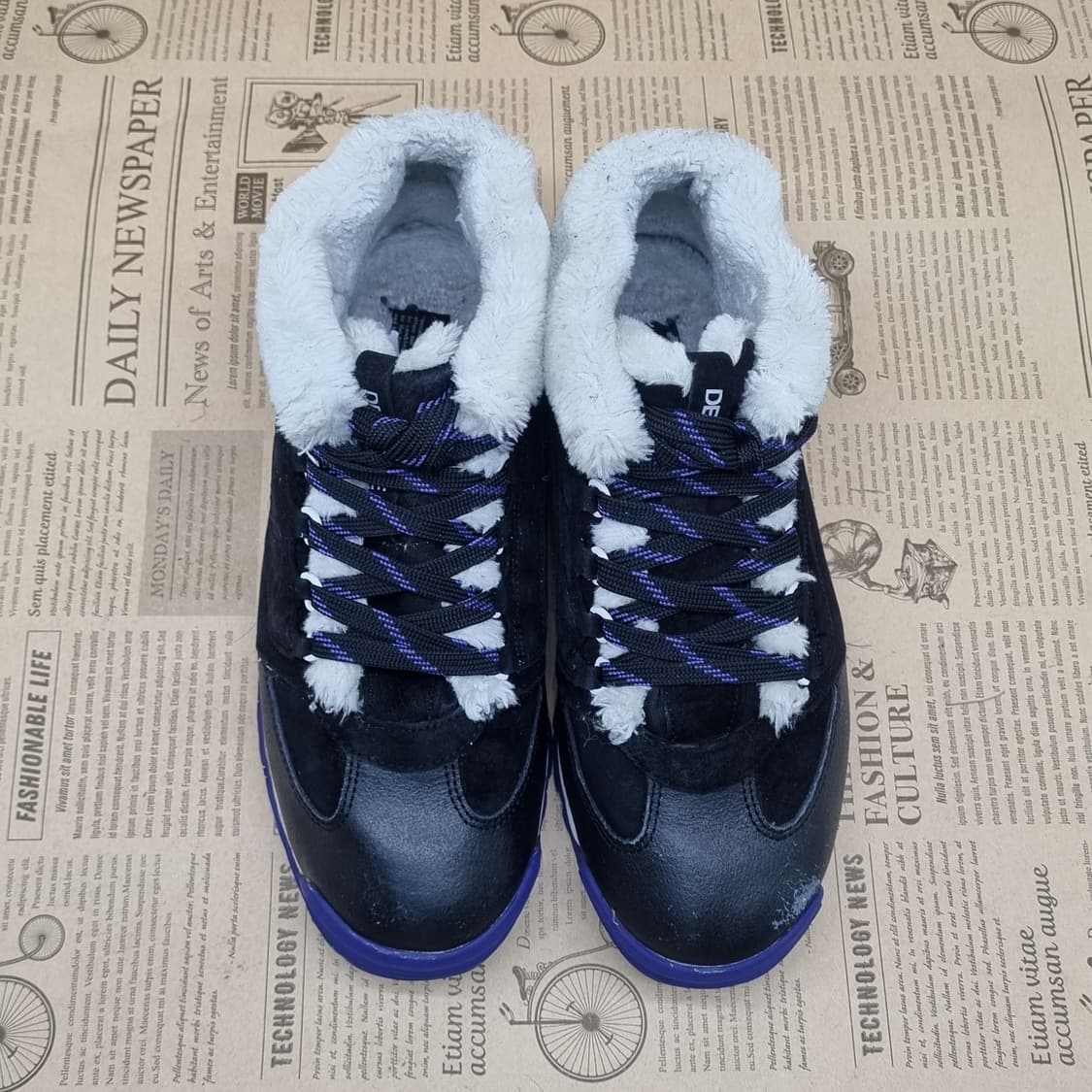 데상트 블랙 퍼 방한화 250 상품이미지2