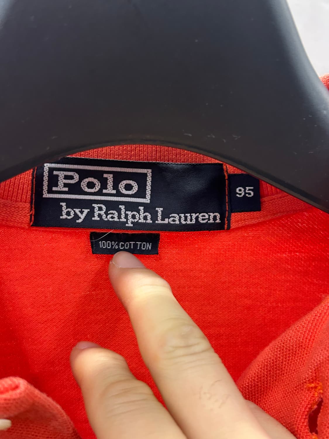 폴로 랄프로렌 긴팔 카라티 오렌지 상품이미지5