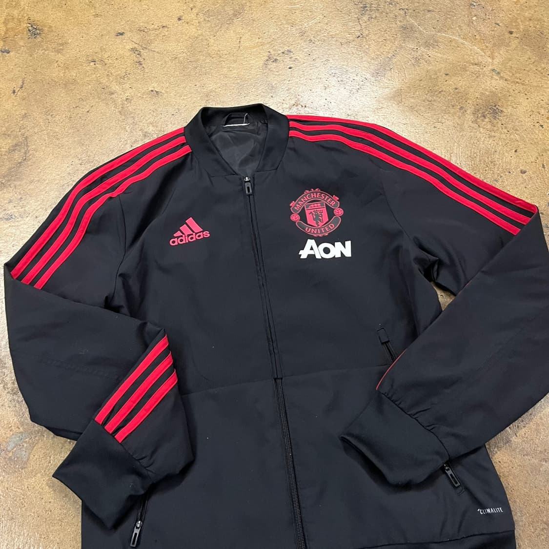 [정품/M] 아디다스 맨체스터 유나이티드 트랙탑 져지 블랙 b8 상품이미지1