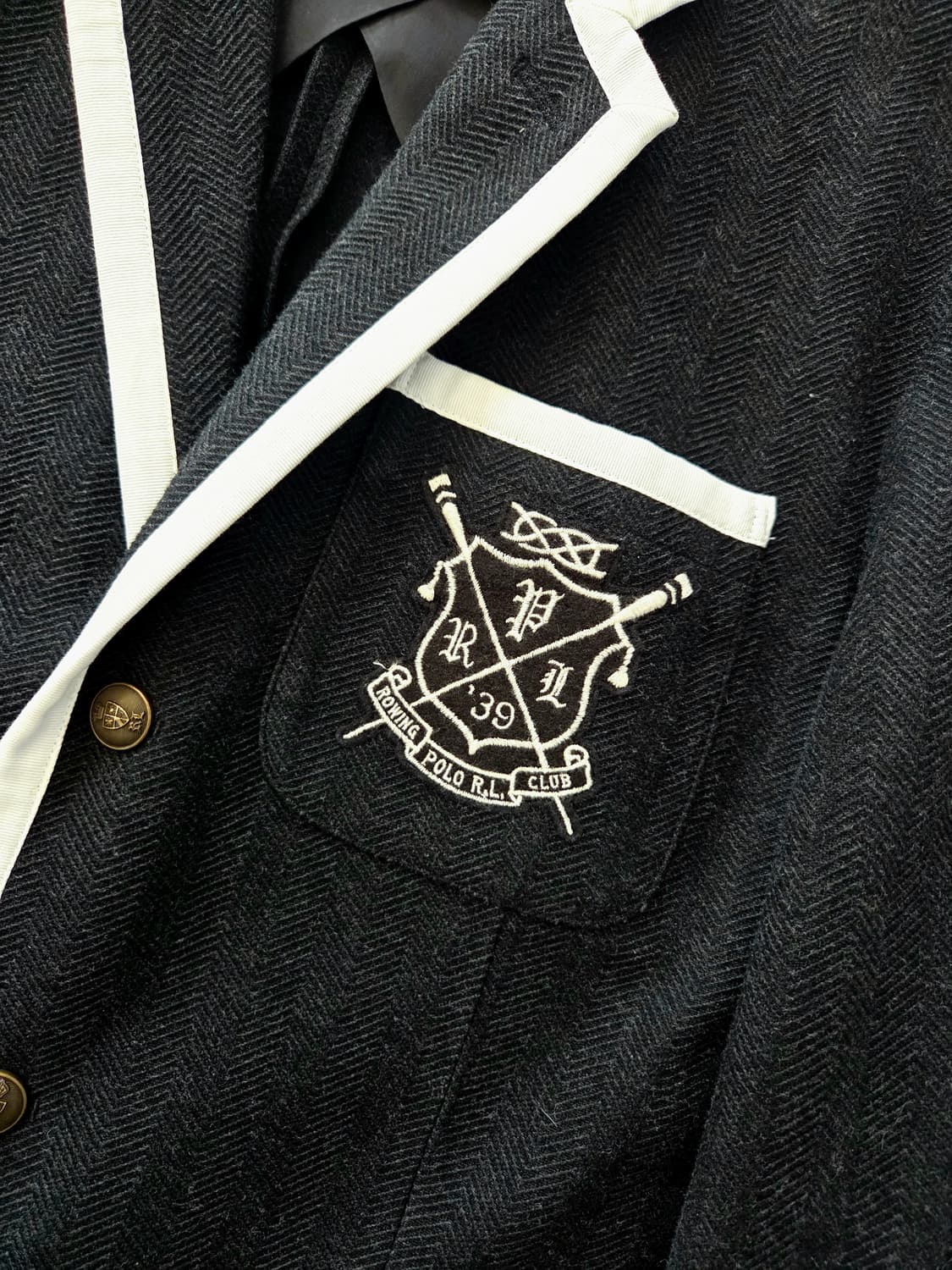 폴로 랄프로렌 와펜 시그니처 블랙 파이핑 자켓 상품이미지8