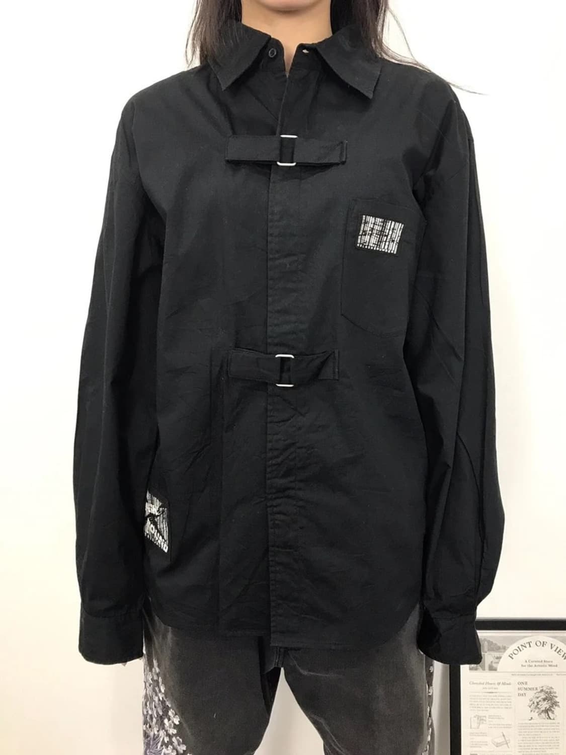 SLASH NUMBER Y2K Punk Buckle Shirt 상품이미지3