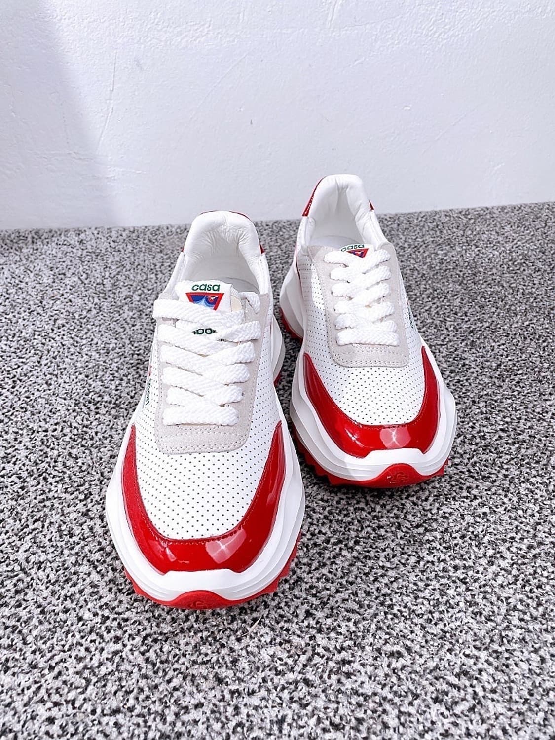 (정품/새상품) 카사블랑카 공용 아틀란티스 화이트 레드 스니커즈 상품이미지2
