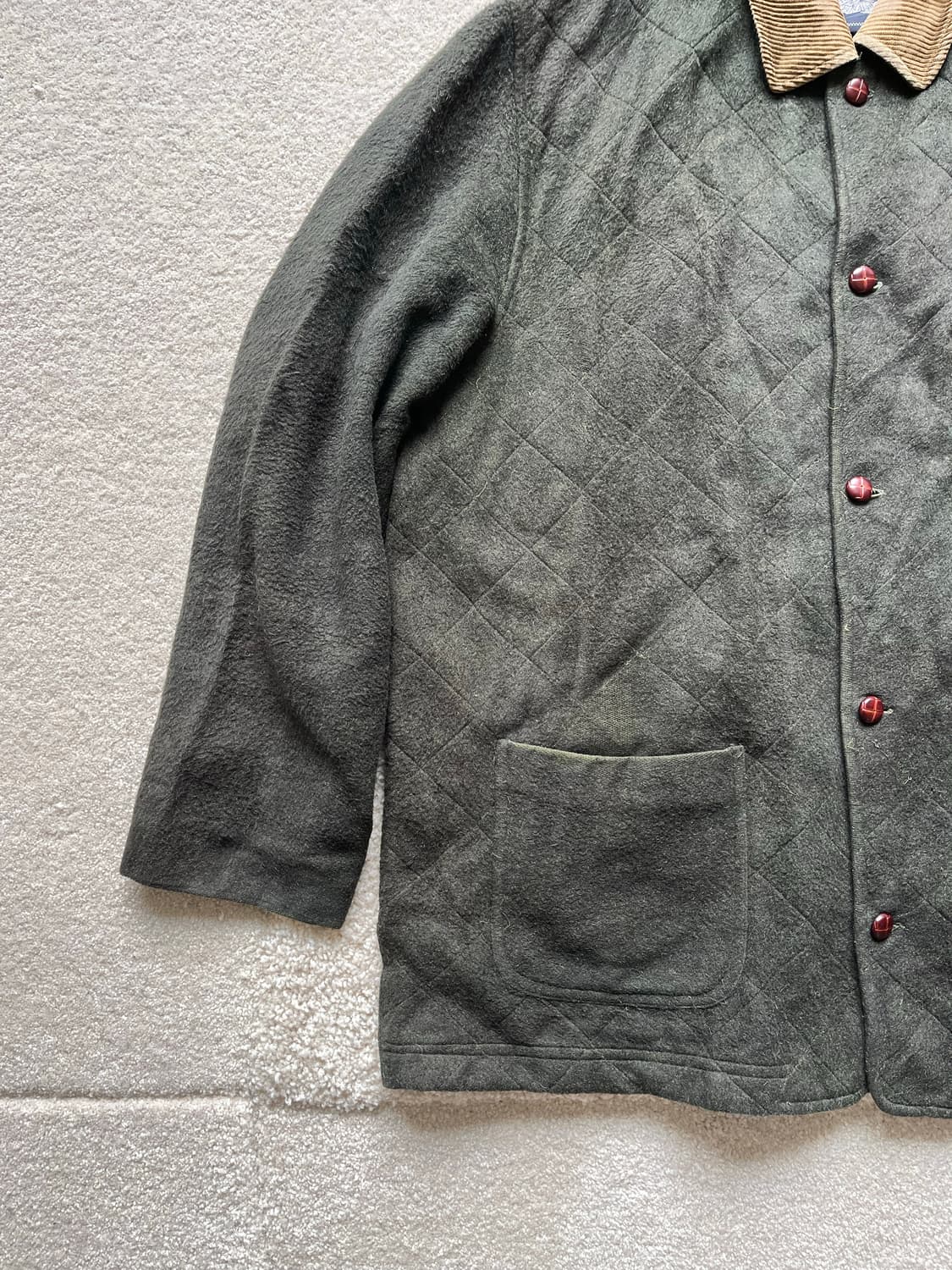 90s 버버리 퀼팅 울 자켓 (105) 상품이미지4