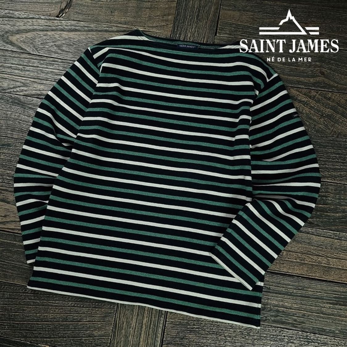 [세인트제임스] 스트라이프 루즈핏 롱슬리브 긴팔티 M19461 상품이미지1