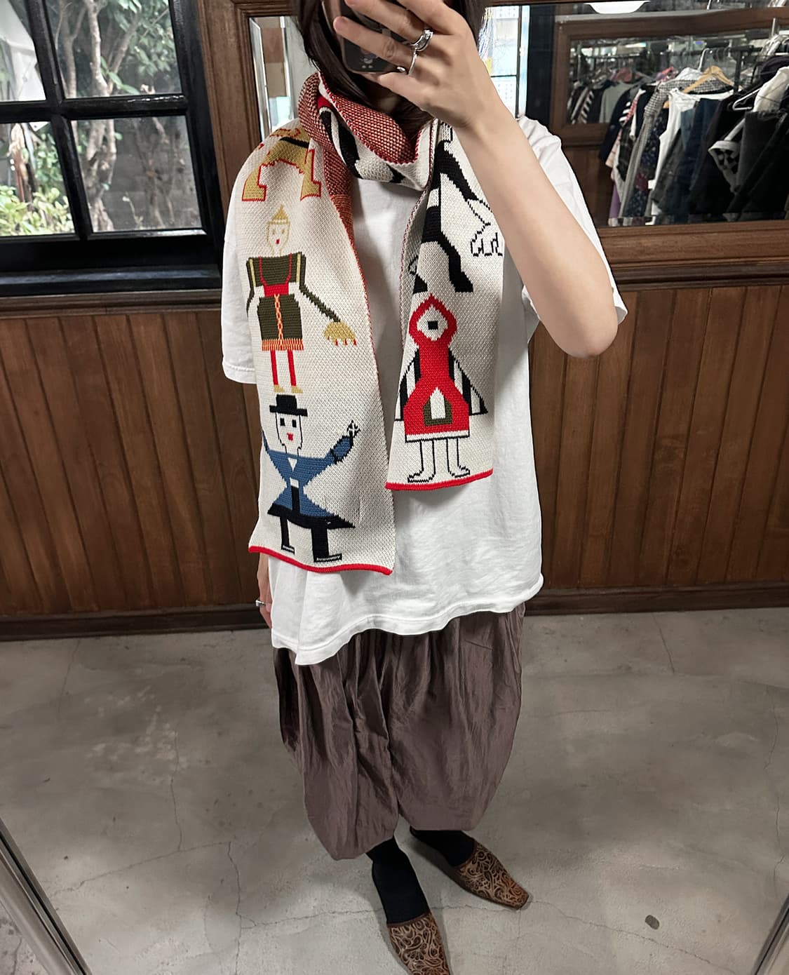 VIVIENNE WESTWOOD graphic wool muffler 상품이미지3