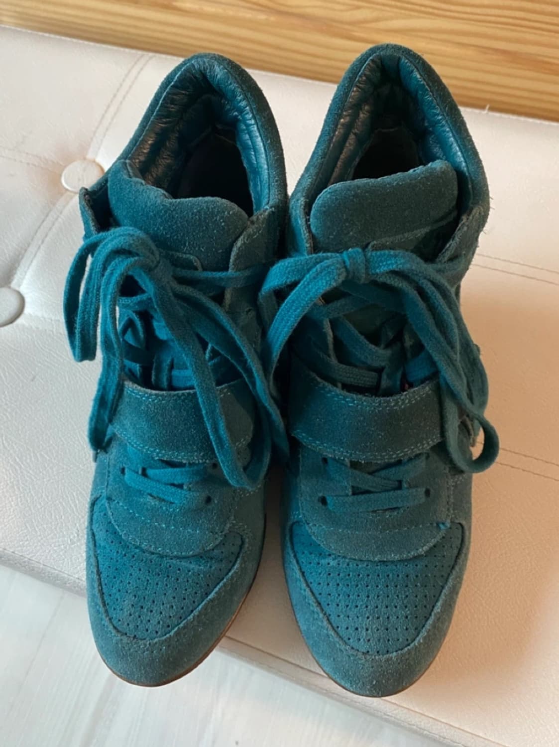 Ash 스웨이드 웨지힐 스니커즈 블루 상품이미지2