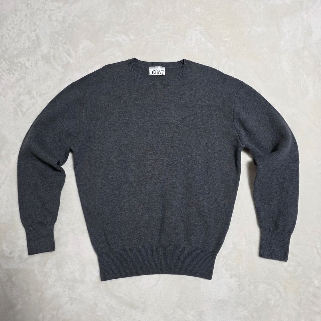 (L)론트 라운드넥 니트  상품이미지1