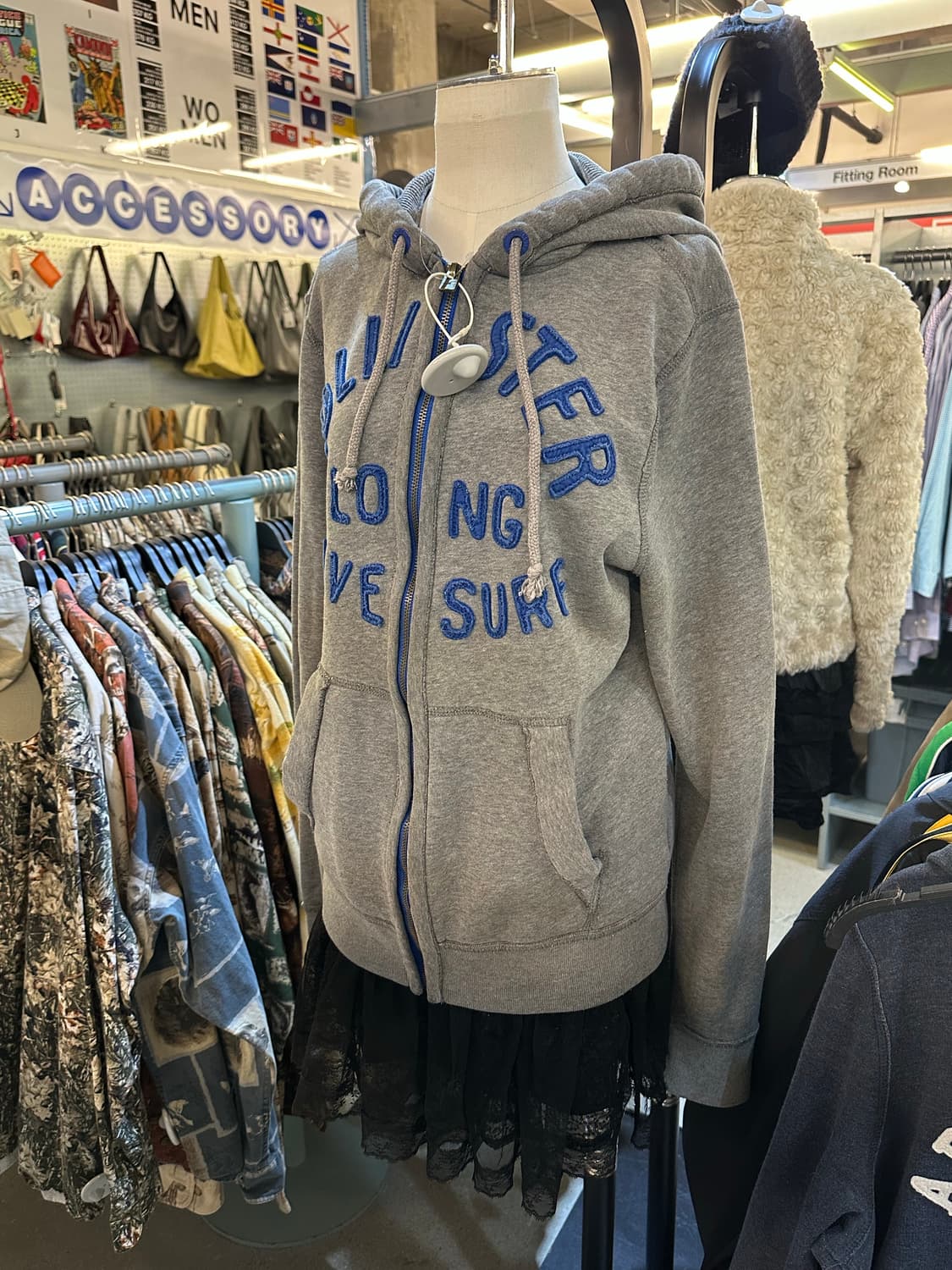 홀리스터 그레이 후드집업 상품이미지1