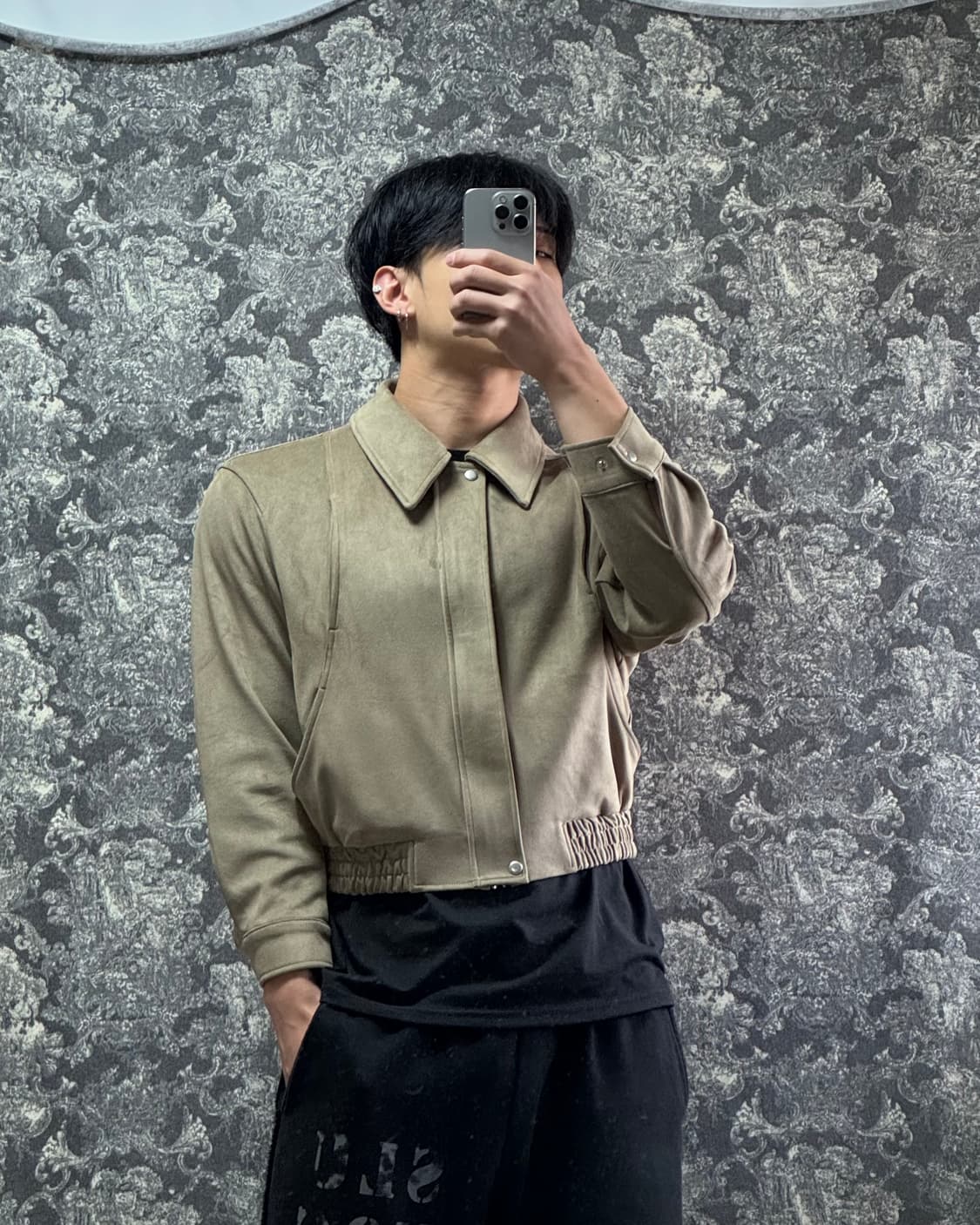 marspeople 크롭 스웨이드 자켓 상품이미지1