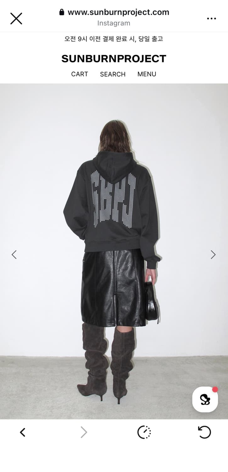 선번프로젝트 SBPJ STAR HOODIE, CHARCOAL  상품이미지3