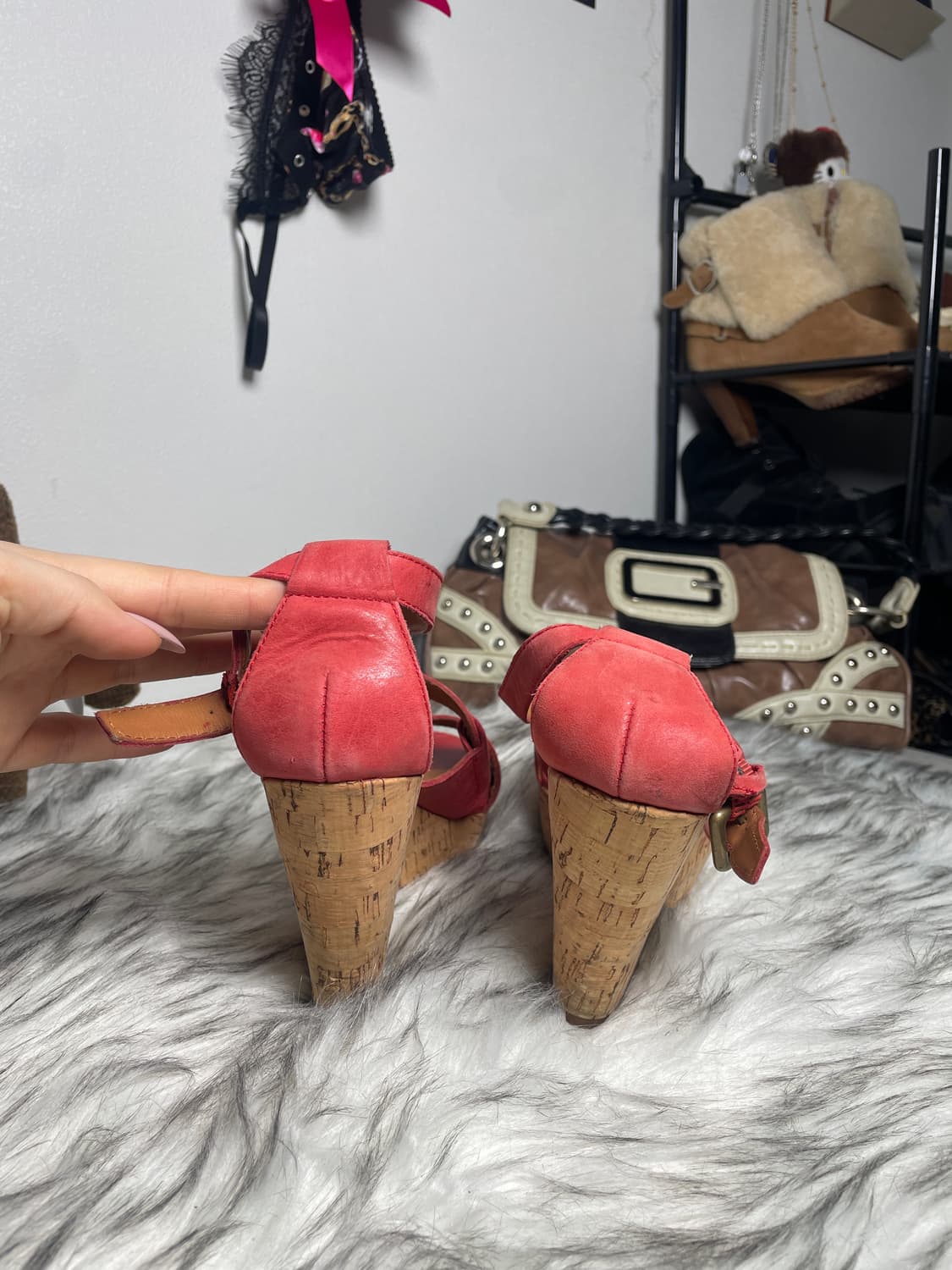 Ash 레드 샌들 힐 상품이미지5