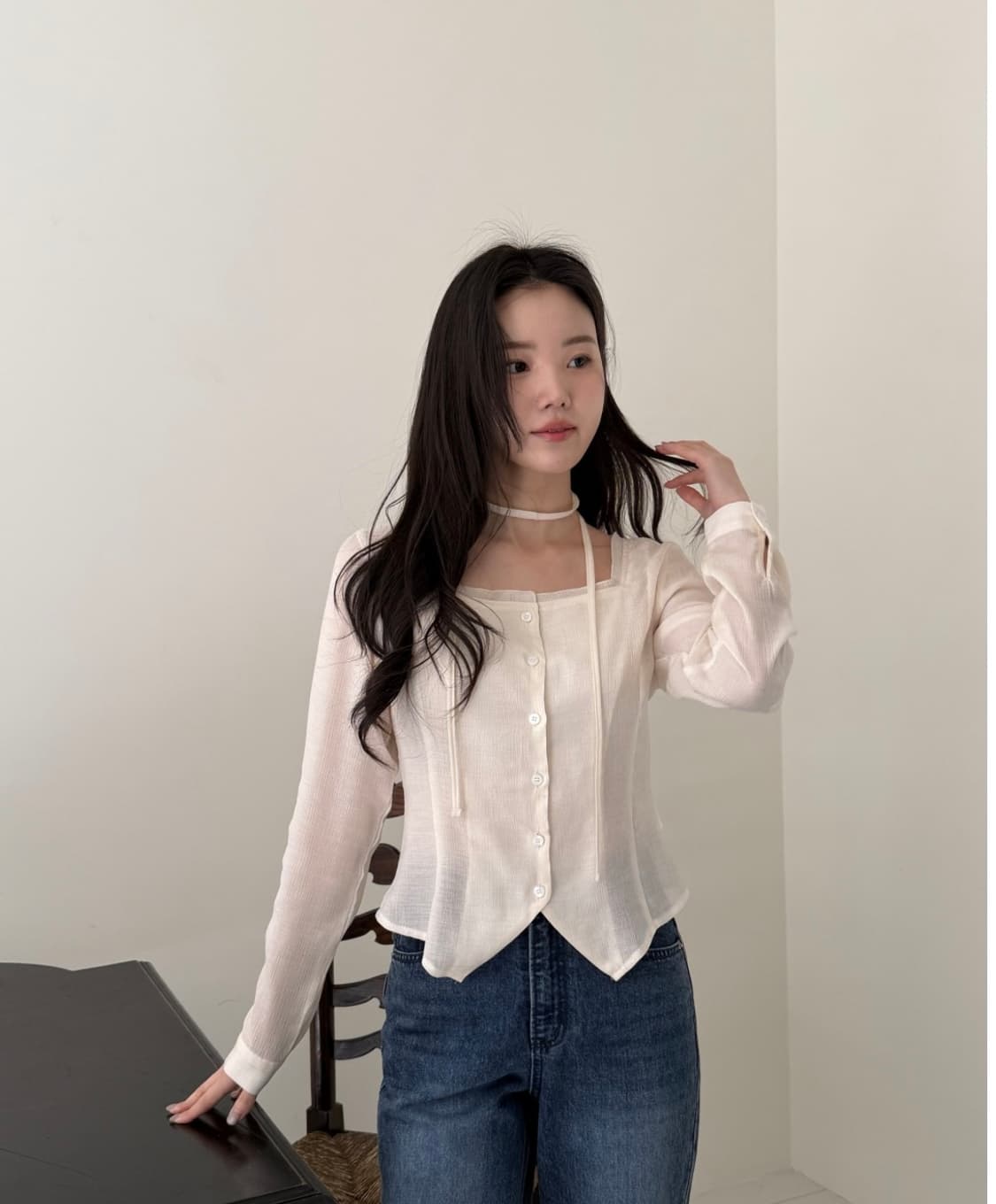 메리온 루시아 오간자 블라우스 상품이미지2