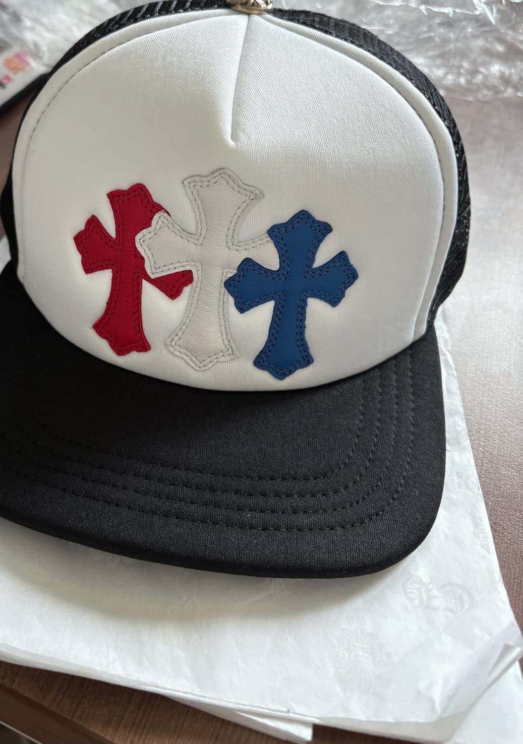 크롬하츠 레더 크로스패치 멀티 컬러  상품이미지1