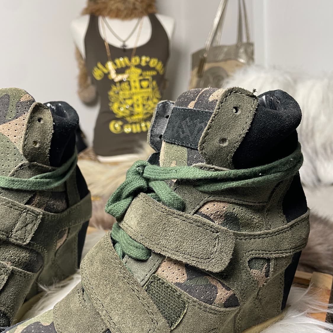 ASH 아쉬 카모 웨지힐 스니커즈 상품이미지3