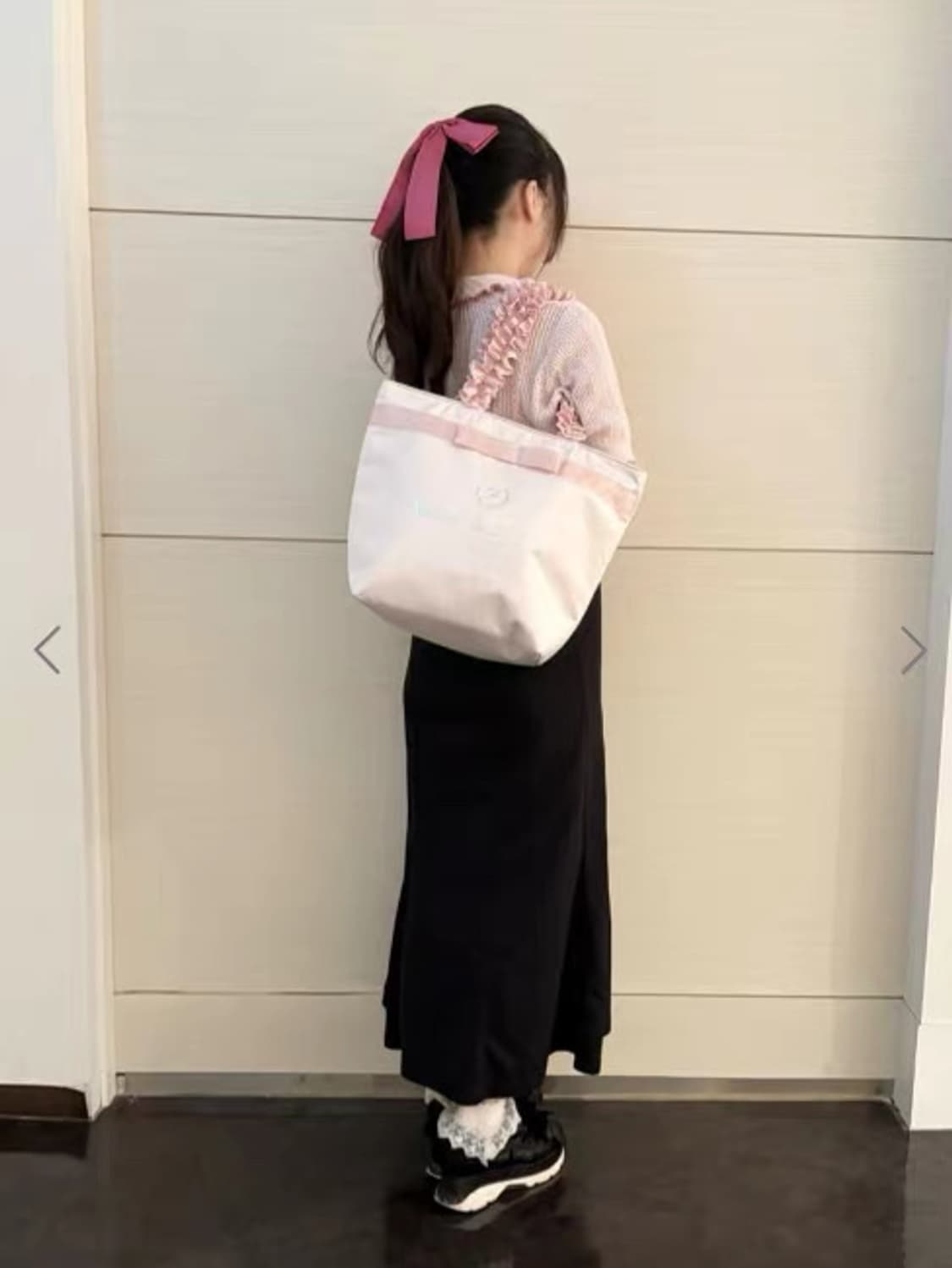 메종드플뢰르 리본 새틴백 스나계 상품이미지5