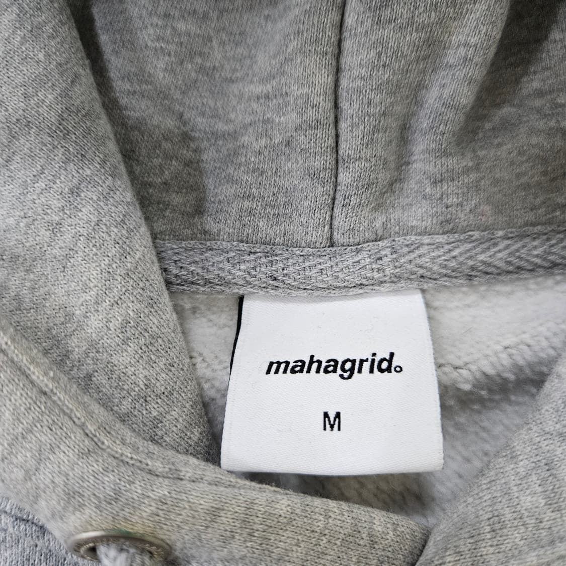 M 마하그리드 로고 그레이 후드티 0311Y 상품이미지3