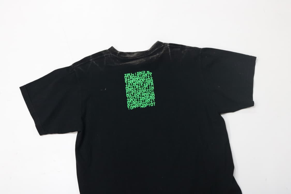 SOFFE 90s 빈티지 네온 픽셀 그래픽 블랙 티셔츠 L 상품이미지9
