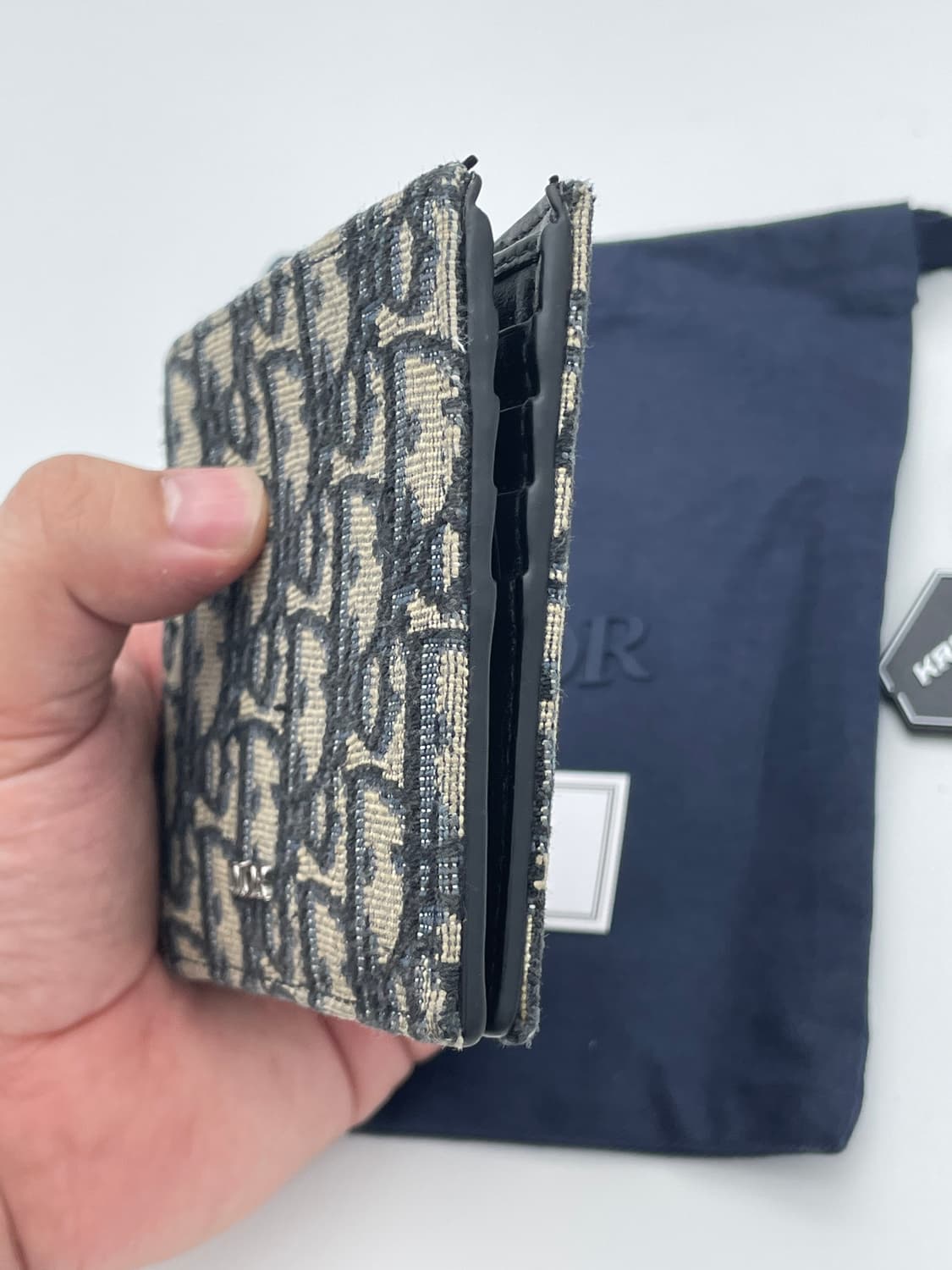 [ 풀구성 / 새상품급 ] 정품 디올 오블리크 반지갑 베이지 상품이미지9