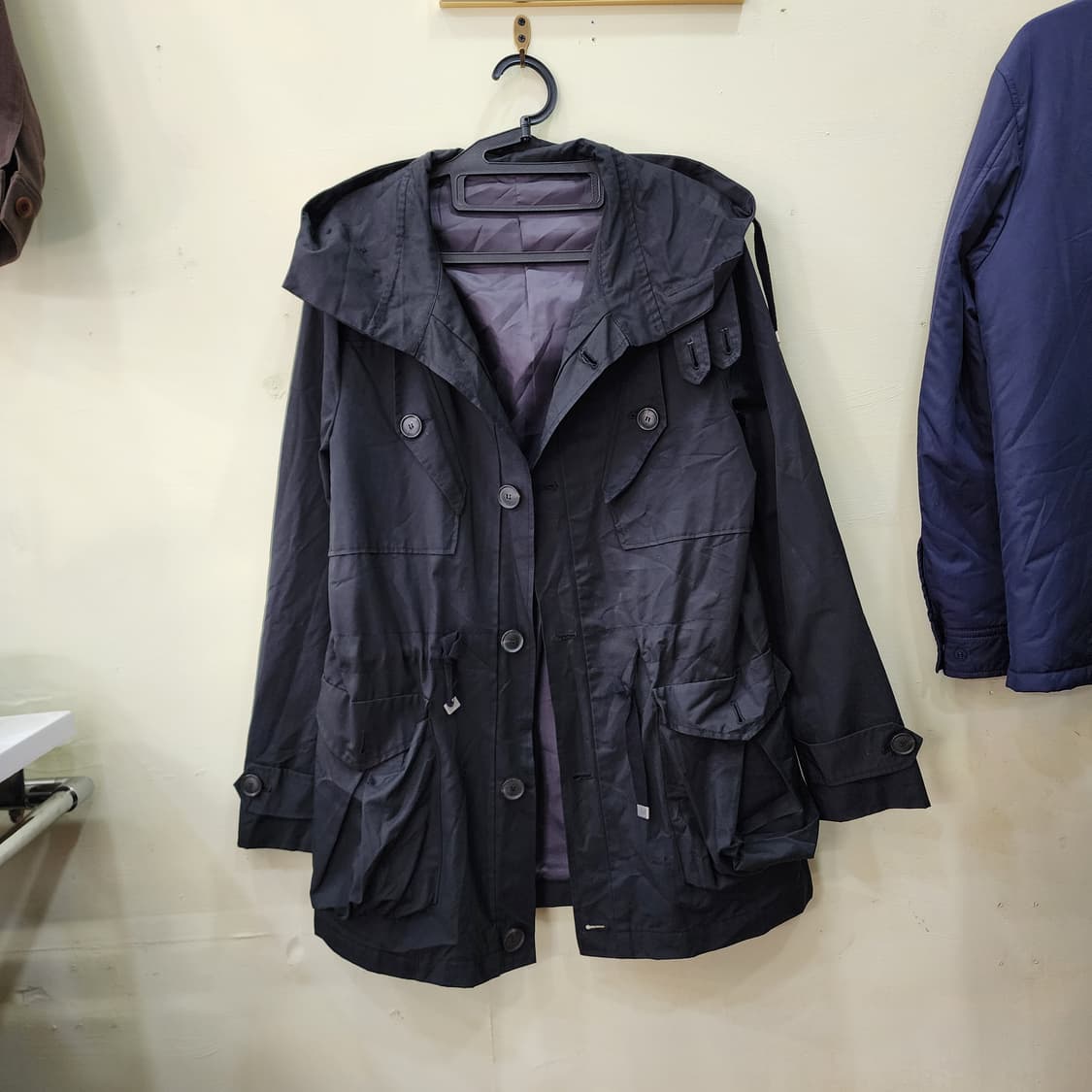 [L] BOW TIE 후드 필드 점퍼 (블랙) 상품이미지1