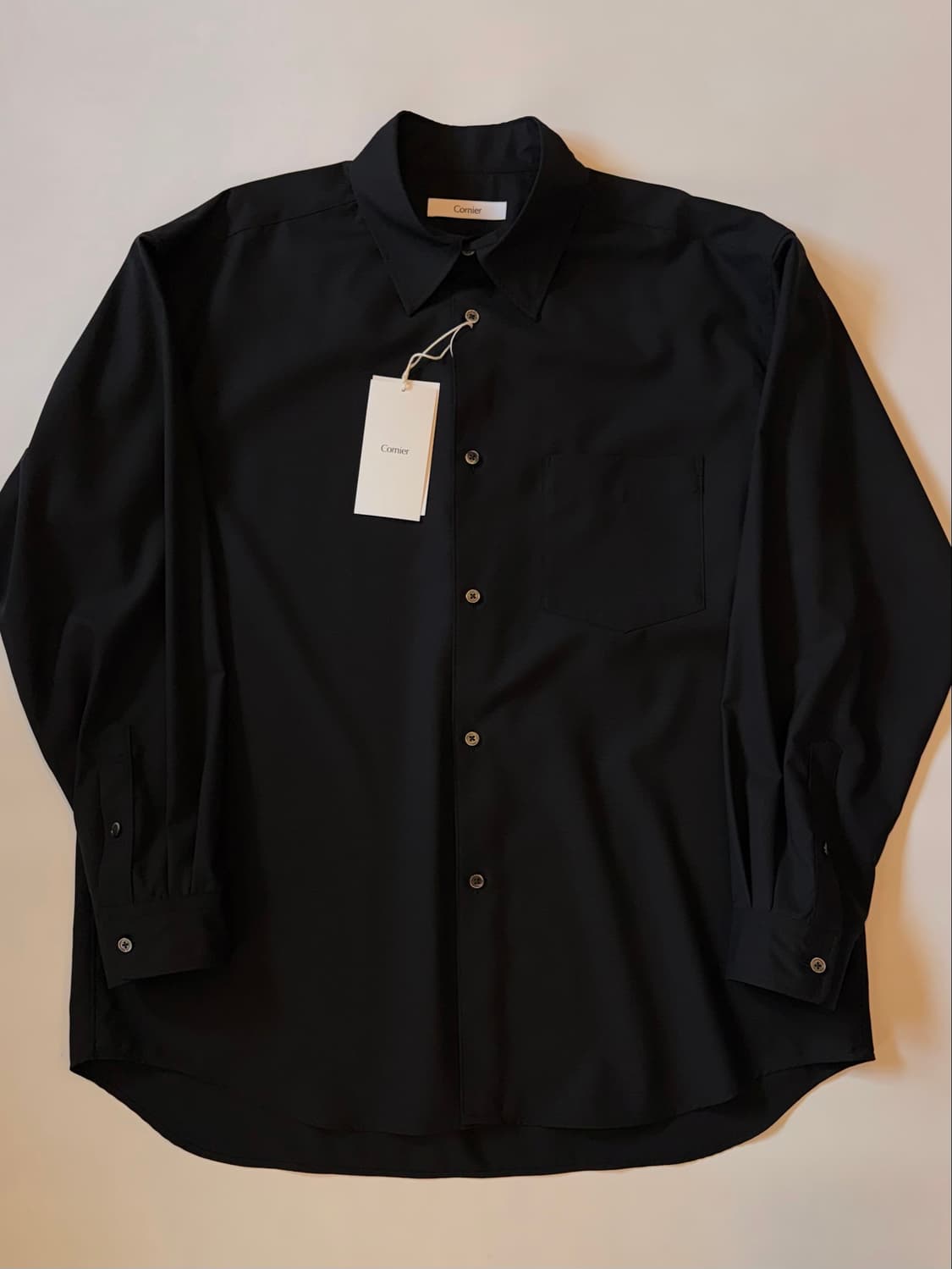 Cornier Super 180's Worsted Wool Shirt 상품이미지1