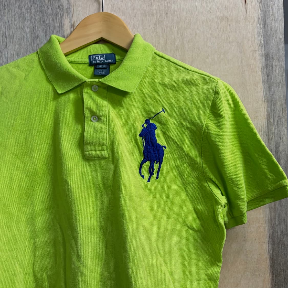 폴로 빅포니 치프키프 형광 딱붙 반팔 카라 티셔츠 키즈 L 상품이미지7