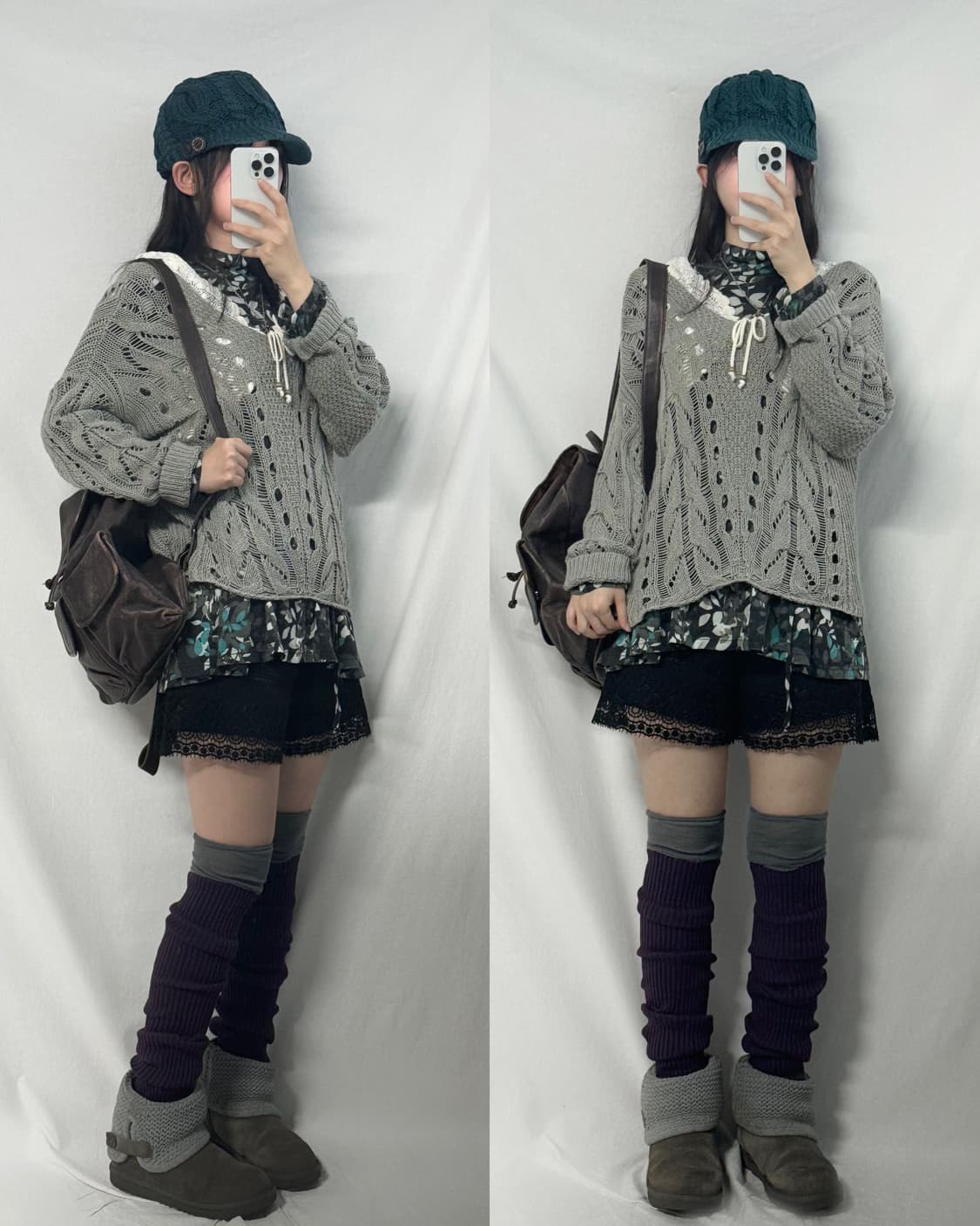 울 블렌디드 타이 디테일 미니 원피스 상품이미지5