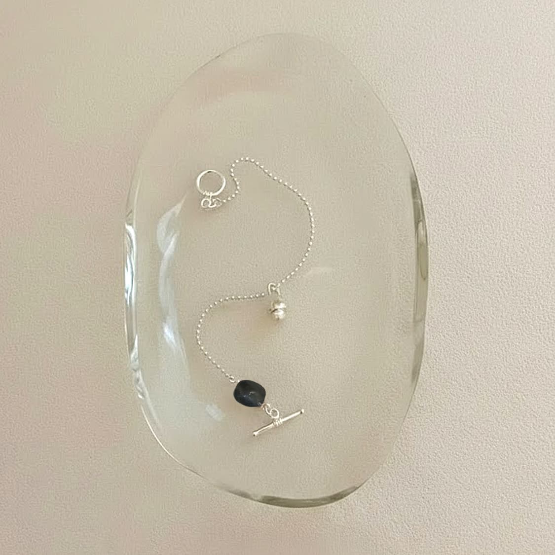 925 Silver)Pebble Drop Bracelet (핑크,그레이) 상품이미지4