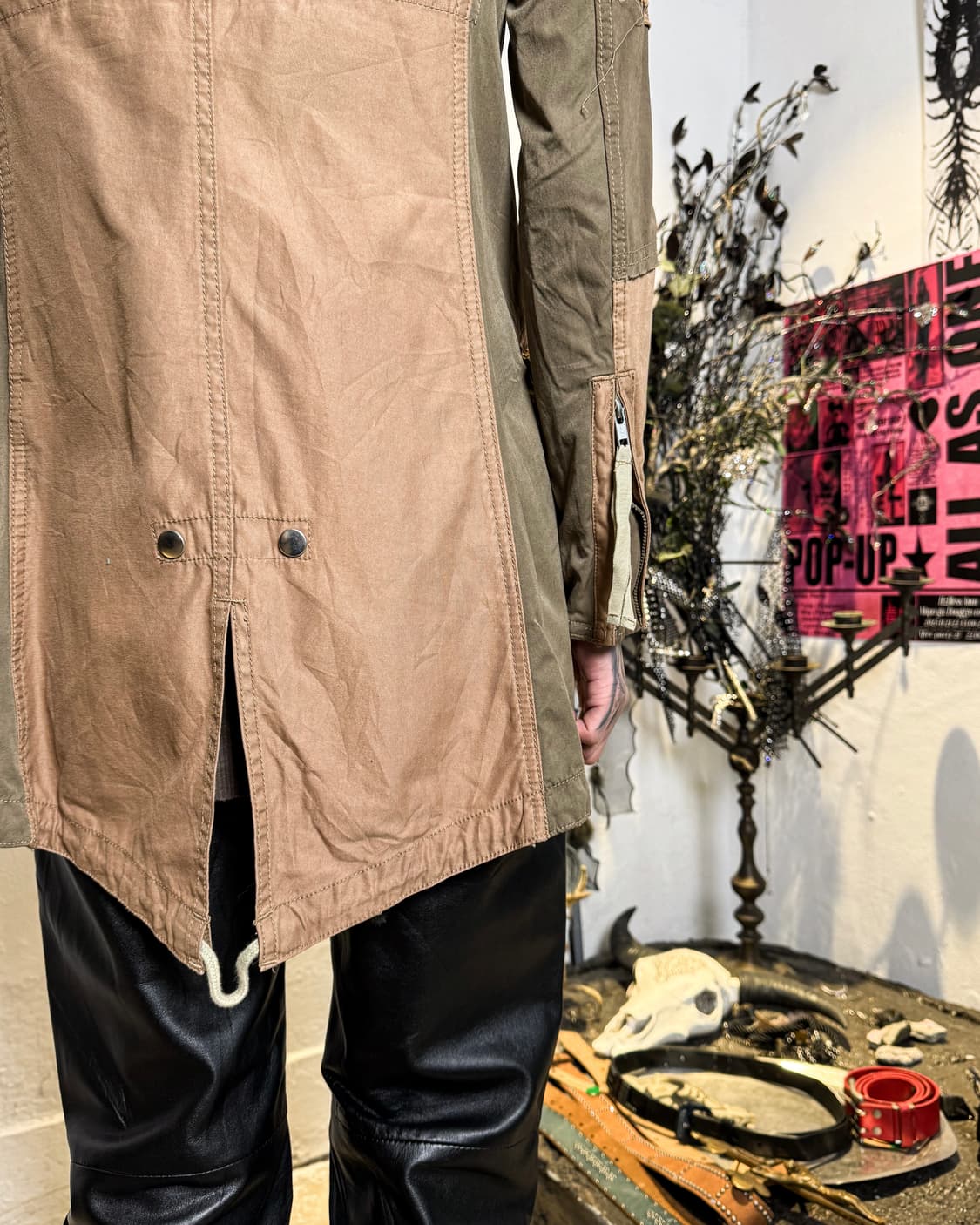 Layered Military Long Jacket 상품이미지10